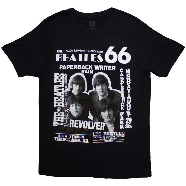 The Beatles 1966 Black T-Shirt