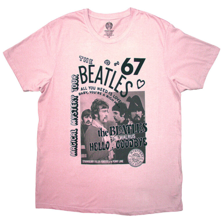 The Beatles 1967 Pink T-Shirt
