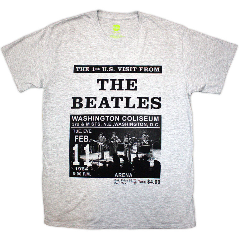The Beatles Washington ’64 Promo Grey T-Shirt
