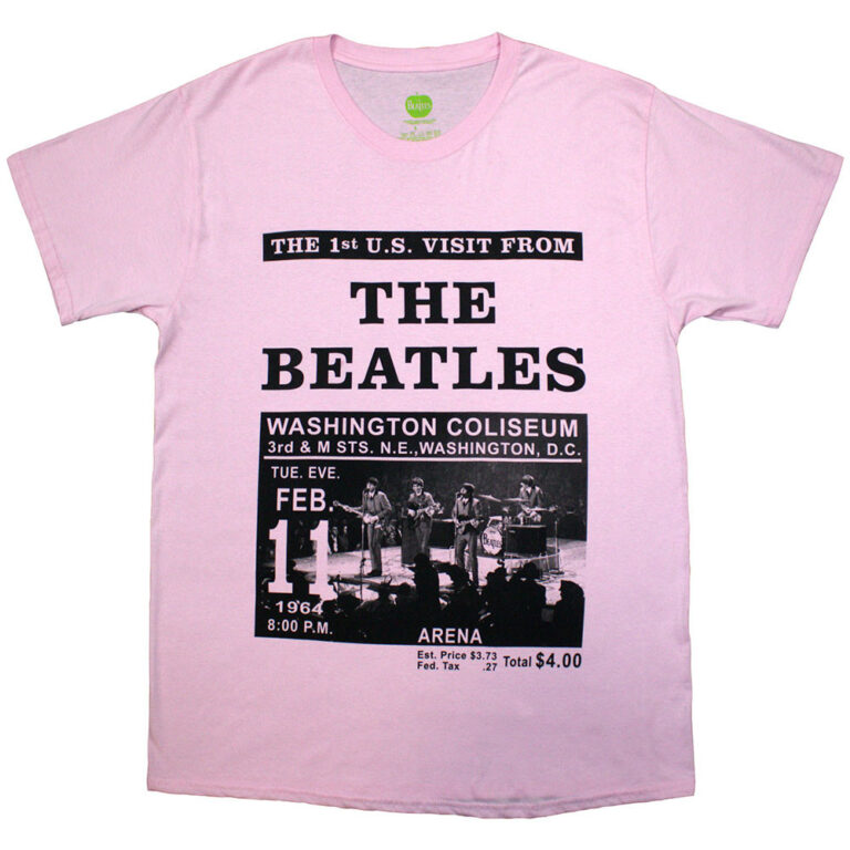 The Beatles Washington ’64 Promo Pink T-Shirt