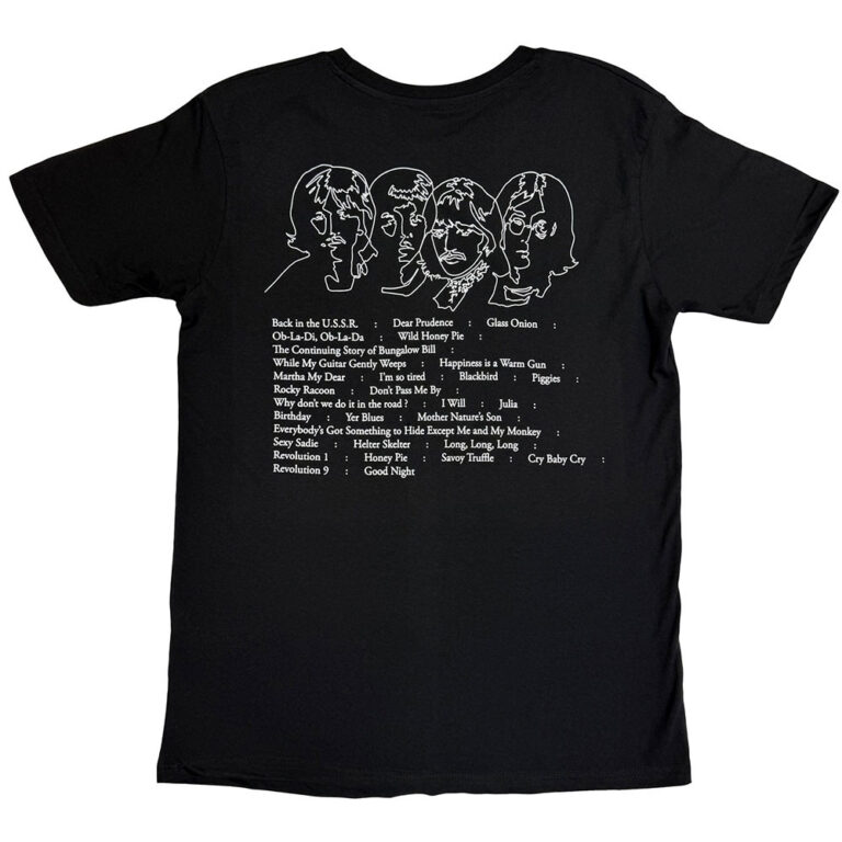 The Beatles The Beatles On Apple Black Back Print T-Shirt