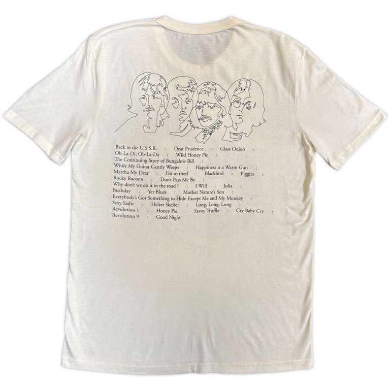 The Beatles The Beatles On Apple Natural Back Print T-Shirt
