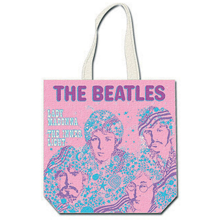 The Beatles Lady Madonna Pink Back Print LOS Tote Bag