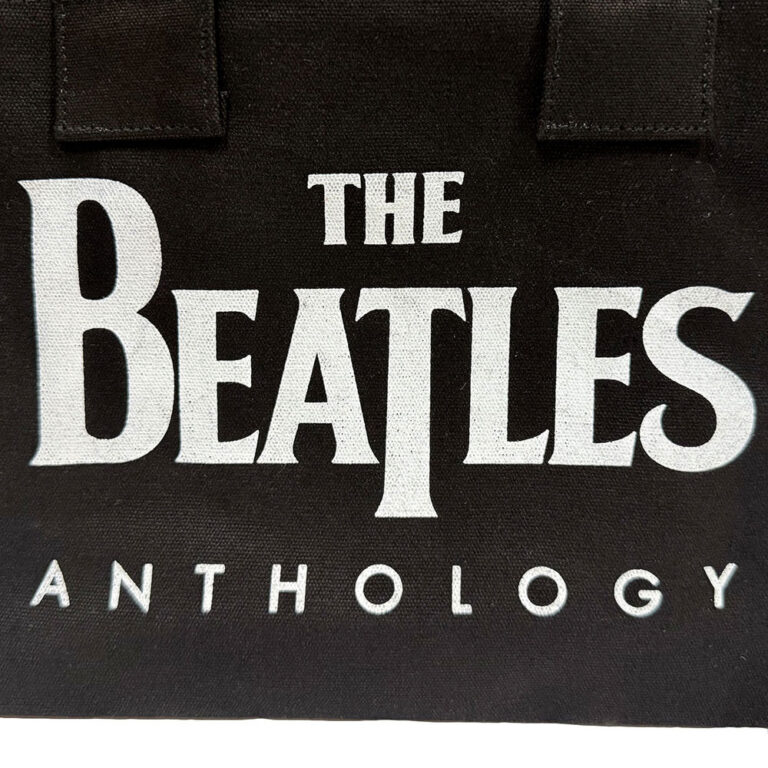 The Beatles Anthology Black Back Print Tote Bag