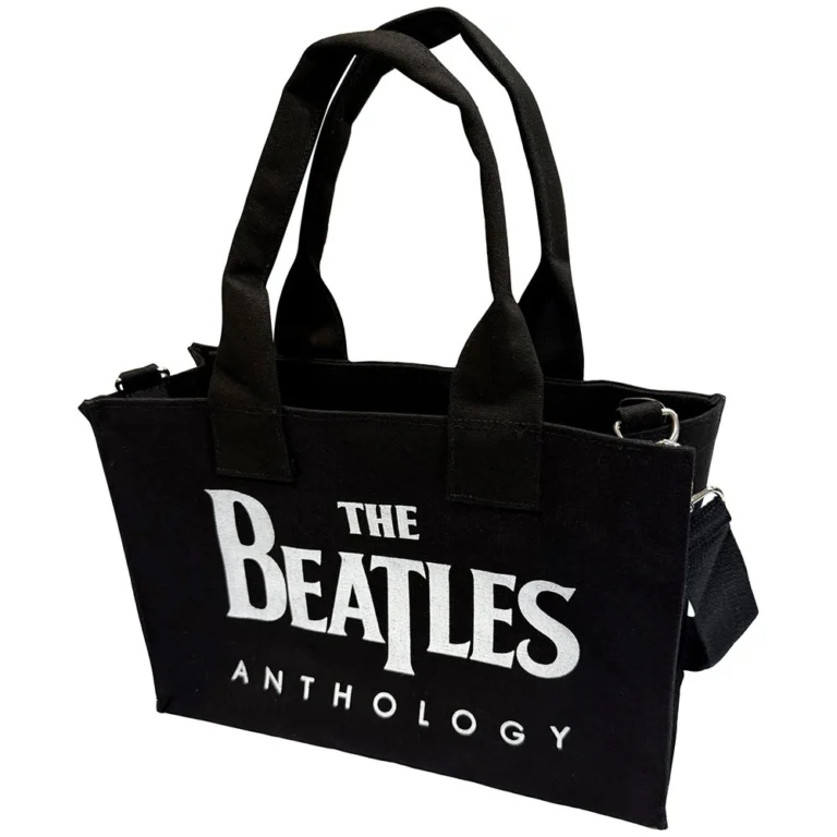 The Beatles Anthology Black Back Print Tote Bag