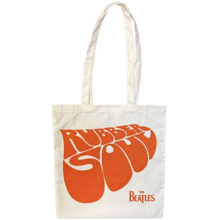 The Beatles Rubber Soul Black Back Print Tote Bag