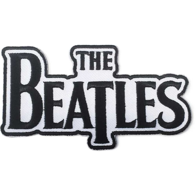 The Beatles Drop T Logo Die Cut black on white Patch