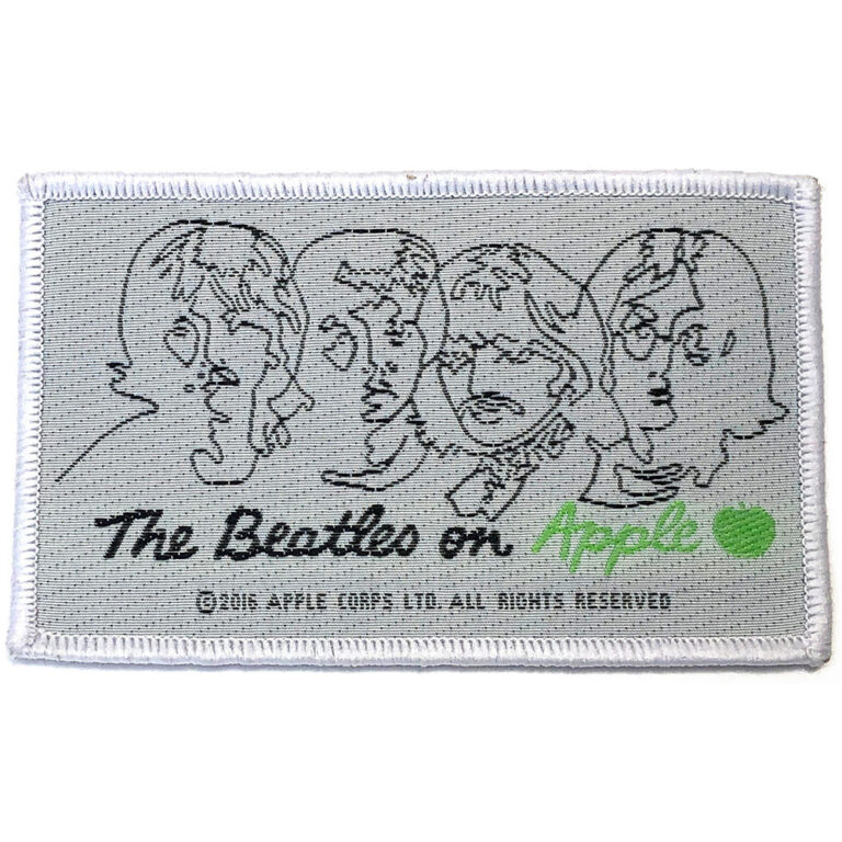 The Beatles Beatles On Apple Black On White Patch