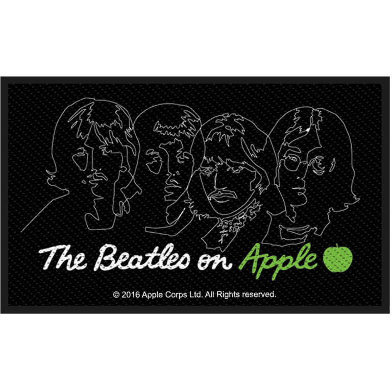 The Beatles On Apple White on Black Patch