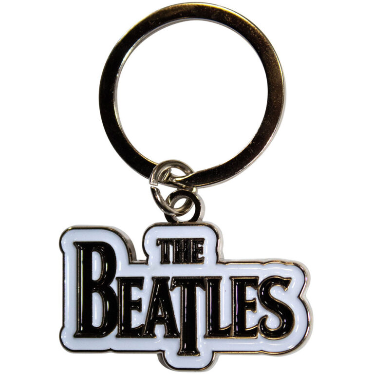 The Beatles Drop T Logo Black Keychain