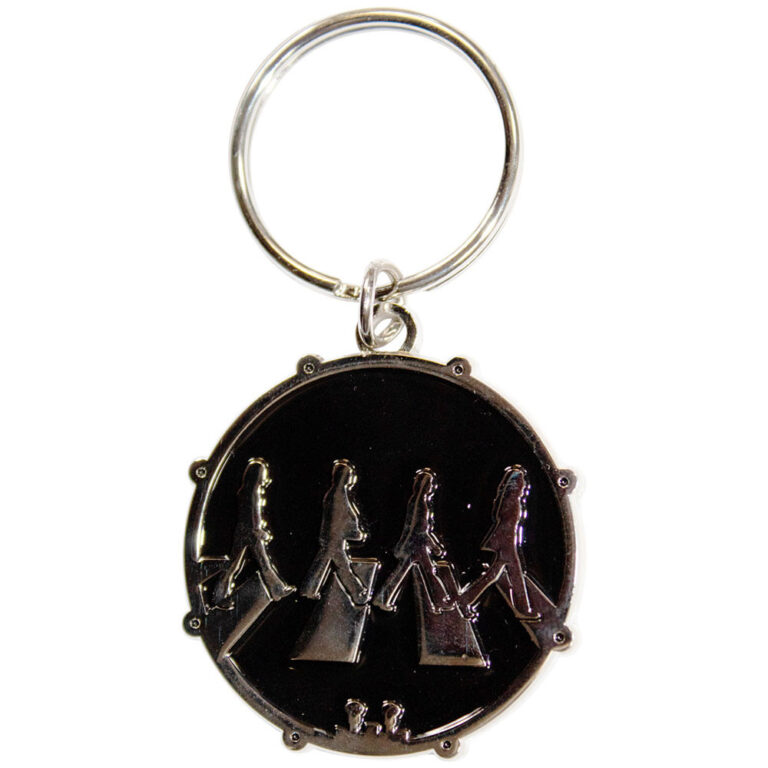The Beatles Abbey Road Crossing Chrome Keychain