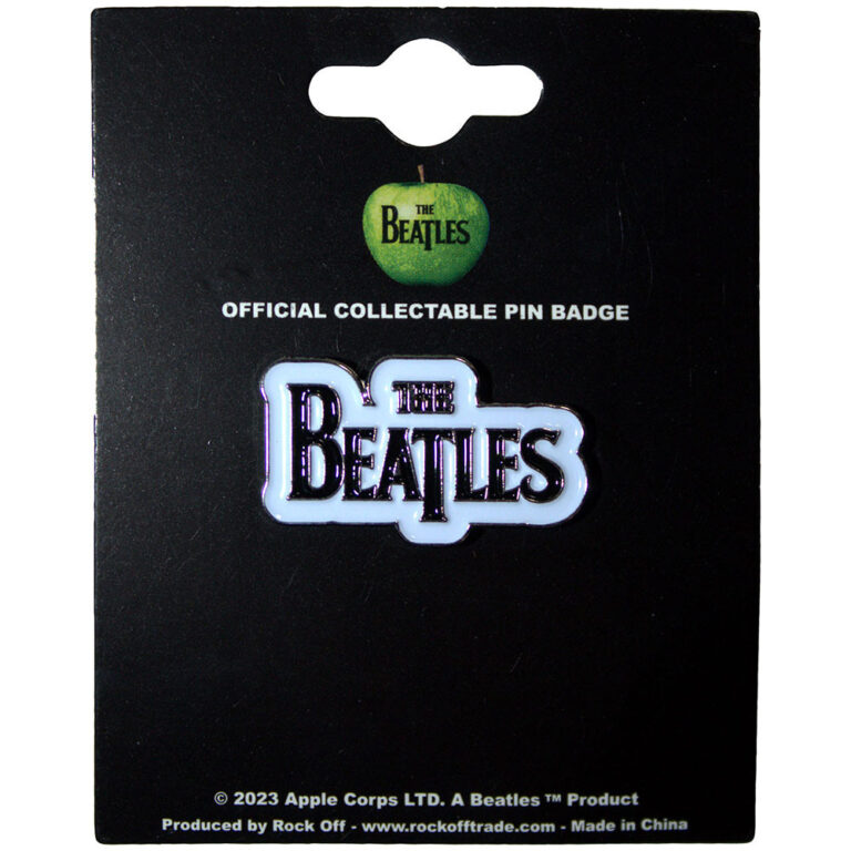 The Beatles Drop T Logo Black Pin Badge