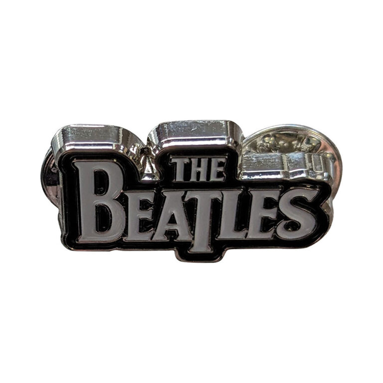 The Beatles Drop T Logo White Pin Badge