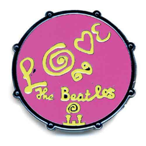 The Beatles Drum Love Pink Pin Badge