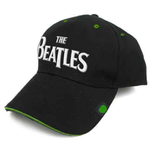 The Beatles Drop T Logo Sandwich Peak Black Badge Baseball Cap