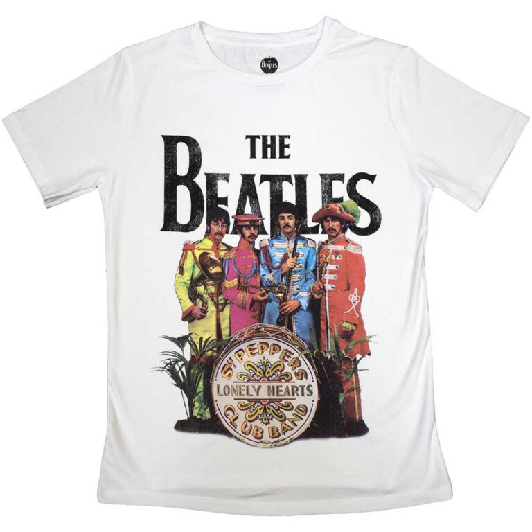 The Beatles Sgt Pepper White Ladies T-Shirt
