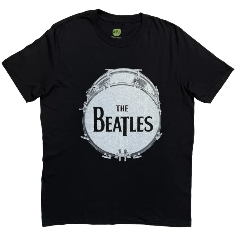The Beatles Drum Black Caviar Black Embellished T-Shirt