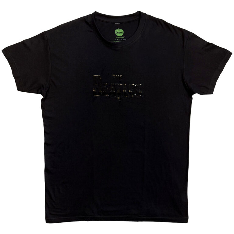 The Beatles Drop T Black-On-Black Black Hi-Build T-Shirt