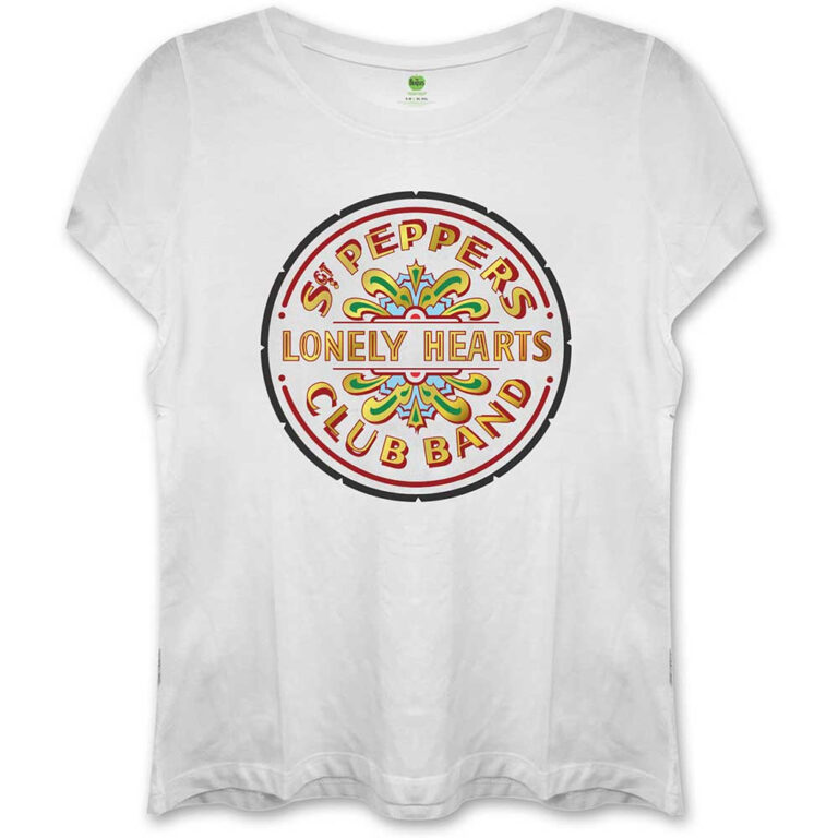 The Beatles Sgt Pepper White Fitted Ladies T-Shirt
