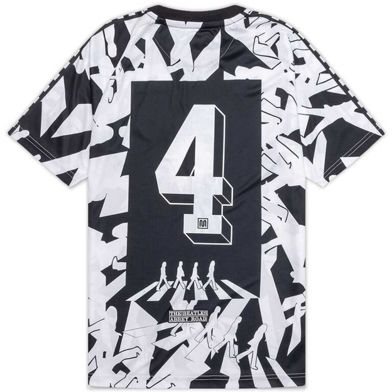 The Beatles Unisex Jersey T-Shirt: Meyba Abbey Road Crossing All-Over-Print Black & White T-Shirt