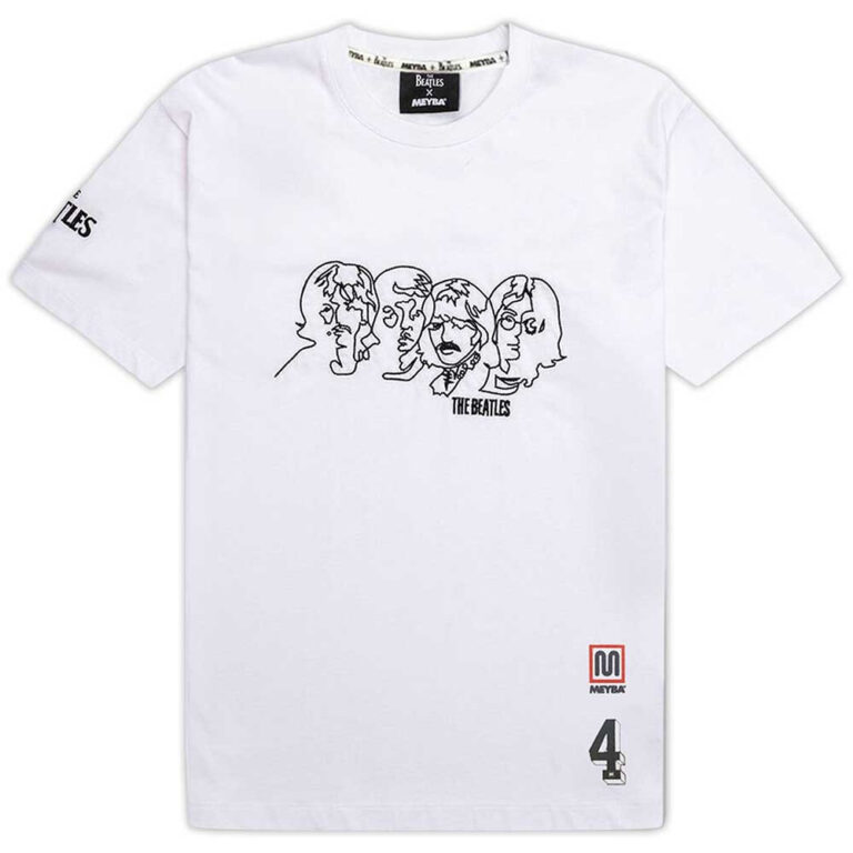 The Beatles Meyba Embroidered White T-Shirt