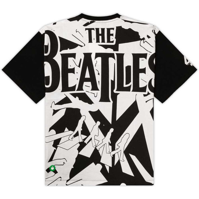 The Beatles Meyba Drum & Crossing All-Over-Print Black T-Shirt