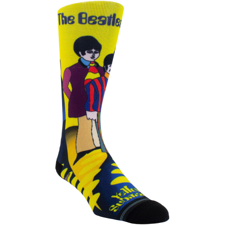 The Beatles Yellow Submarine Band Sublimation Black UK Size 6.5 – 11 Crew Socks