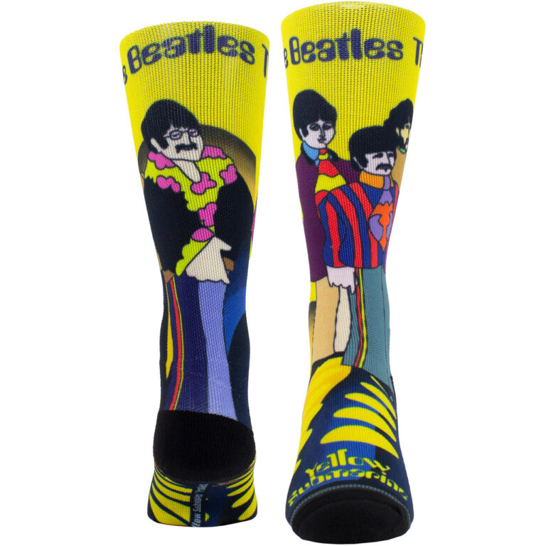 The Beatles Yellow Submarine Band Sublimation Black UK Size 6.5 – 11 Crew Socks