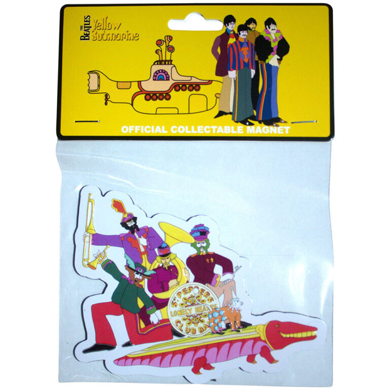 The Beatles Yellow Submarine Band On Croc Embossed Fridge Magnet