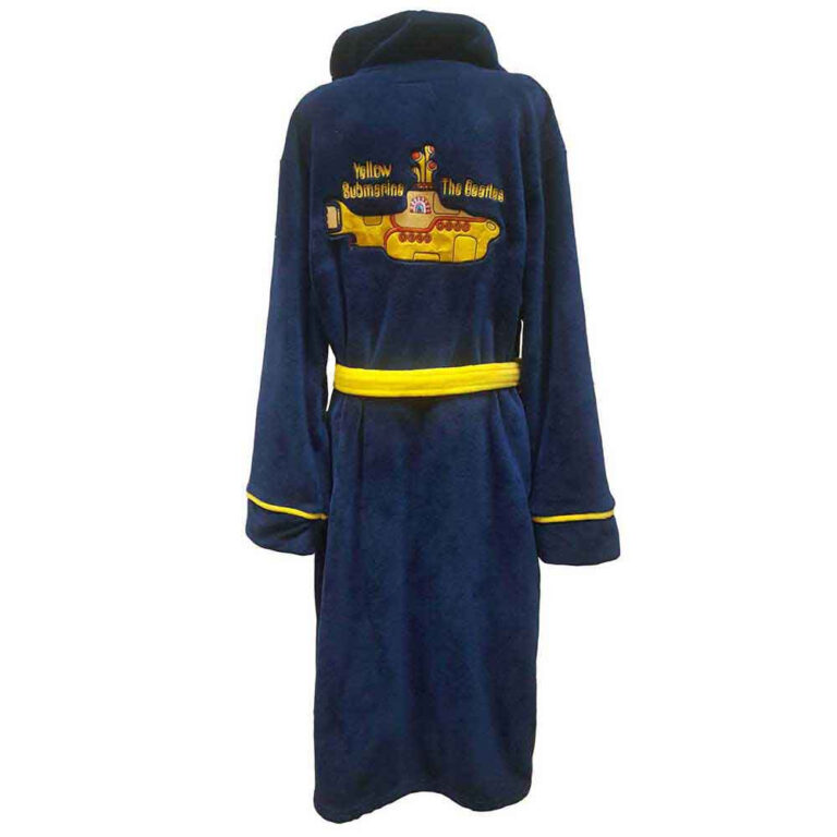 The Beatles Unisex Bathrobe: Yellow Submarine Navy Blue Back Print Ladies Pyjamas
