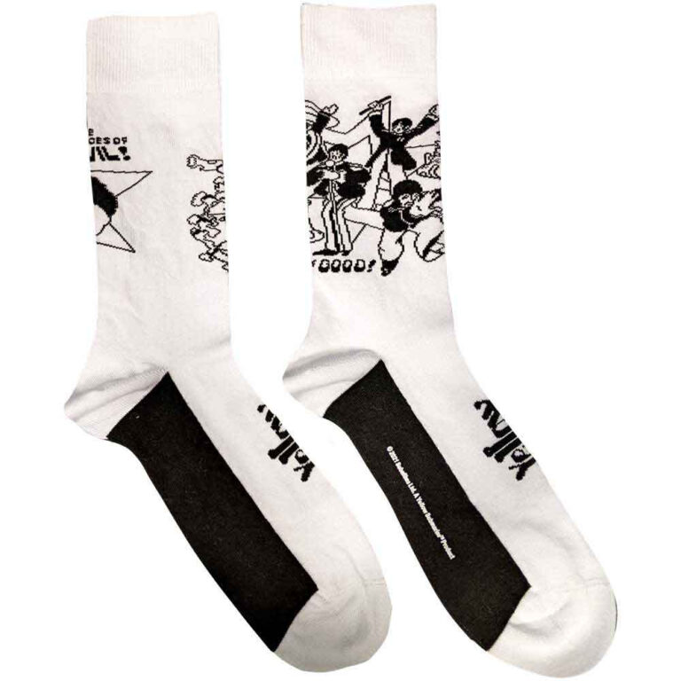 The Beatles Unisex Good v Evil White UK Size 7 – 11 Socks