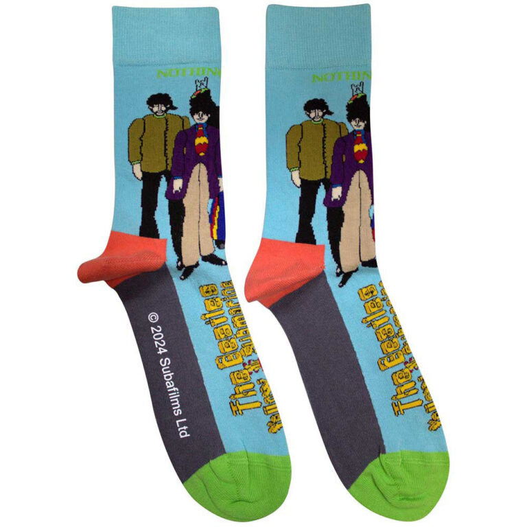 The Beatles Unisex Sub & Band Light Blue UK Size 4 – 7 Socks