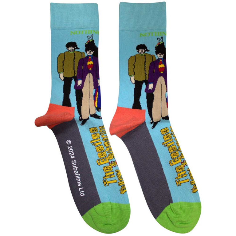 The Beatles Unisex Sub & Band Light Blue UK Size 7 – 11 Socks