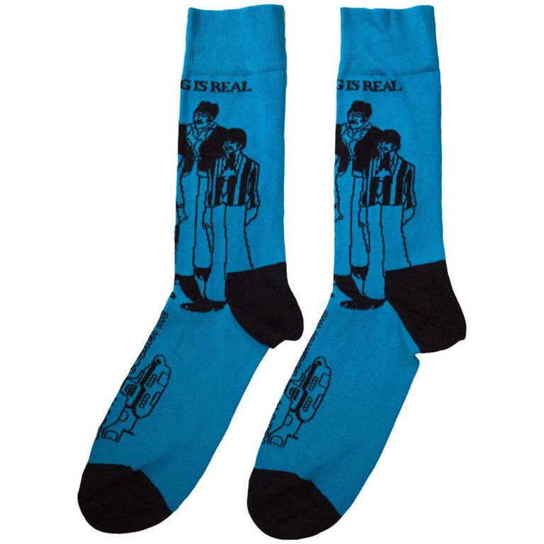 The Beatles Unisex Sub & Band Outlines Blue Socks