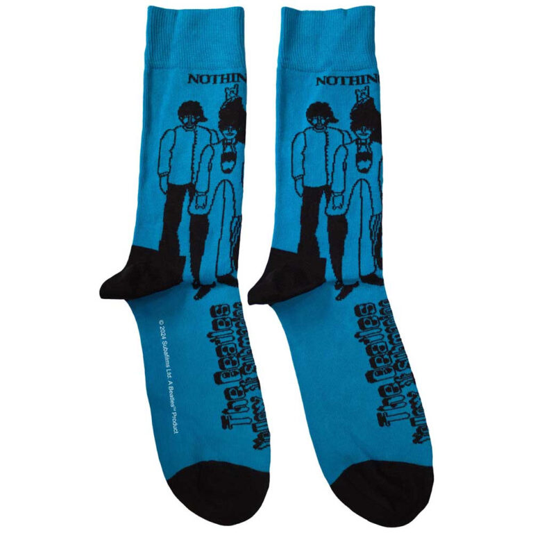 The Beatles Unisex Sub & Band Outlines Blue Socks