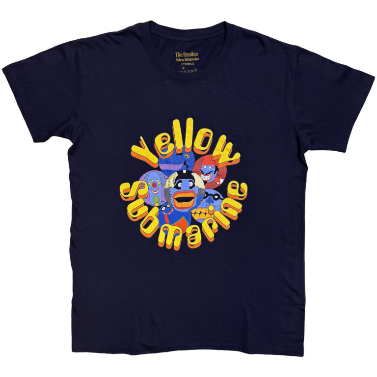 The Beatles Yellow Submarine Baddies Navy Blue T-Shirt