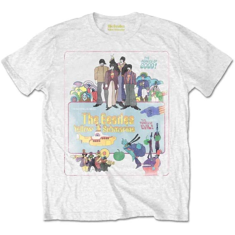 The Beatles Yellow Submarine Vintage Movie Poster White T-Shirt