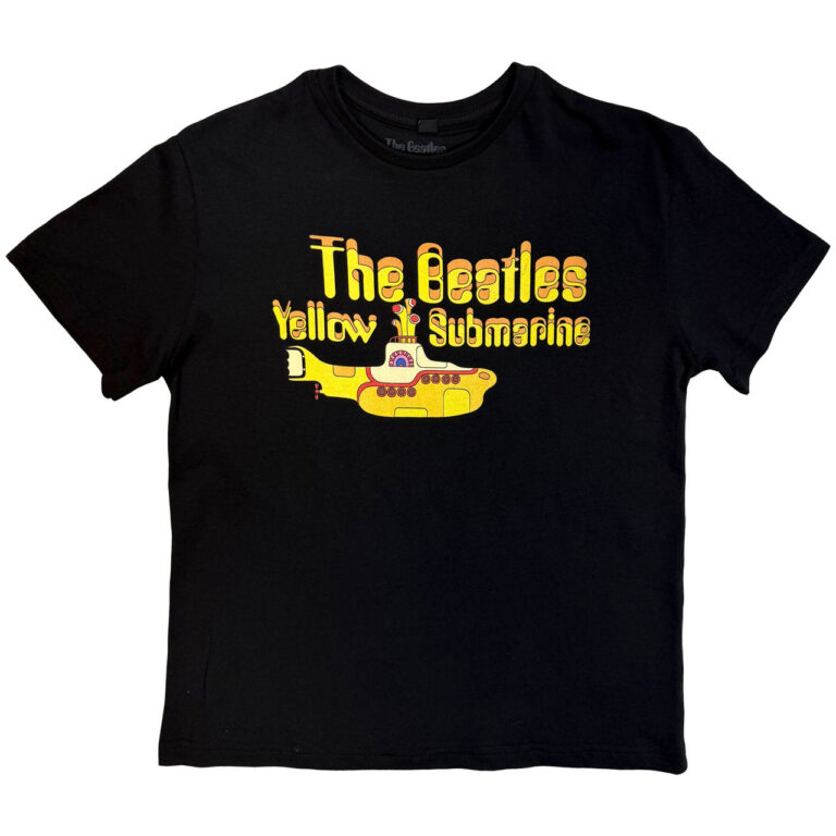 The Beatles Logo & Sub Black Kids T-Shirt