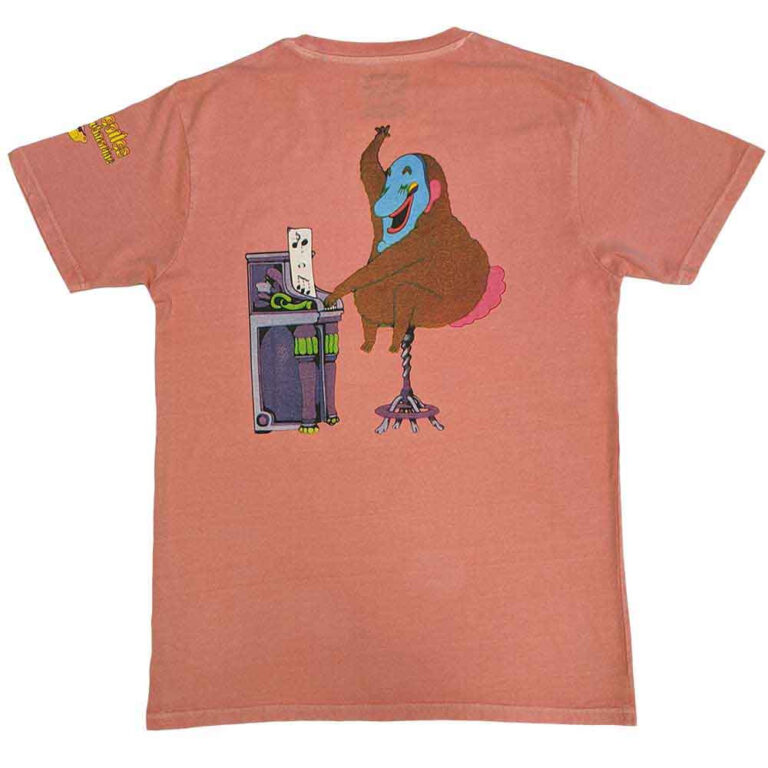 The Beatles Yellow Submarine Magic Piano Pink Back Print T-Shirt