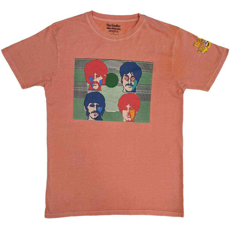 The Beatles Yellow Submarine Magic Piano Pink Back Print T-Shirt