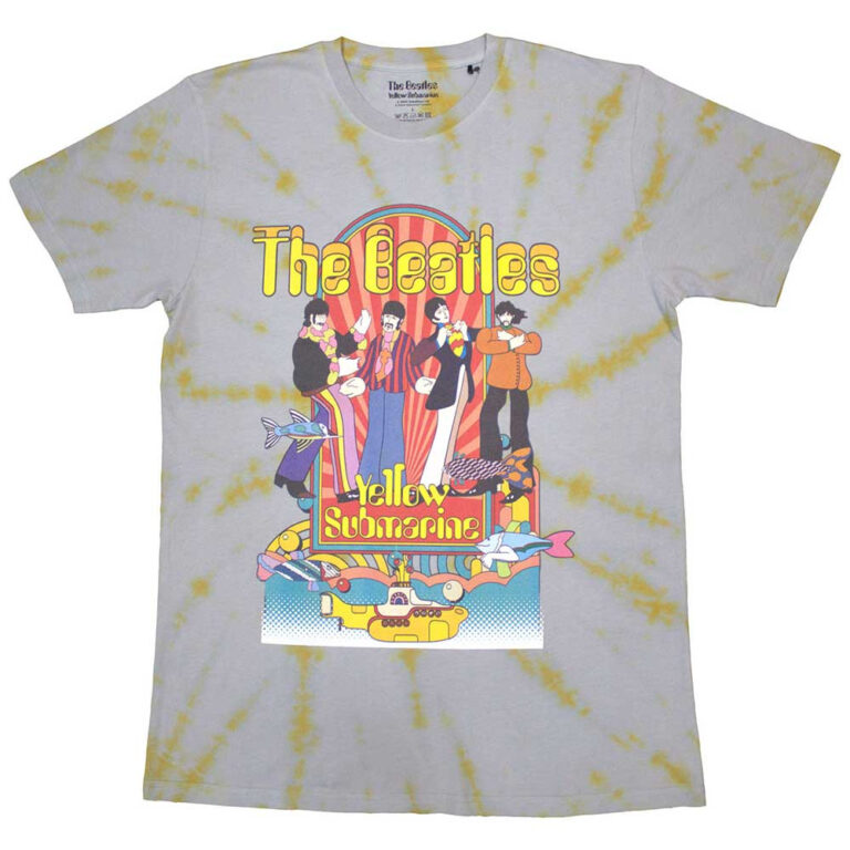 The Beatles Yellow Submarine Band & Fish Grey Wash Collection T-Shirt