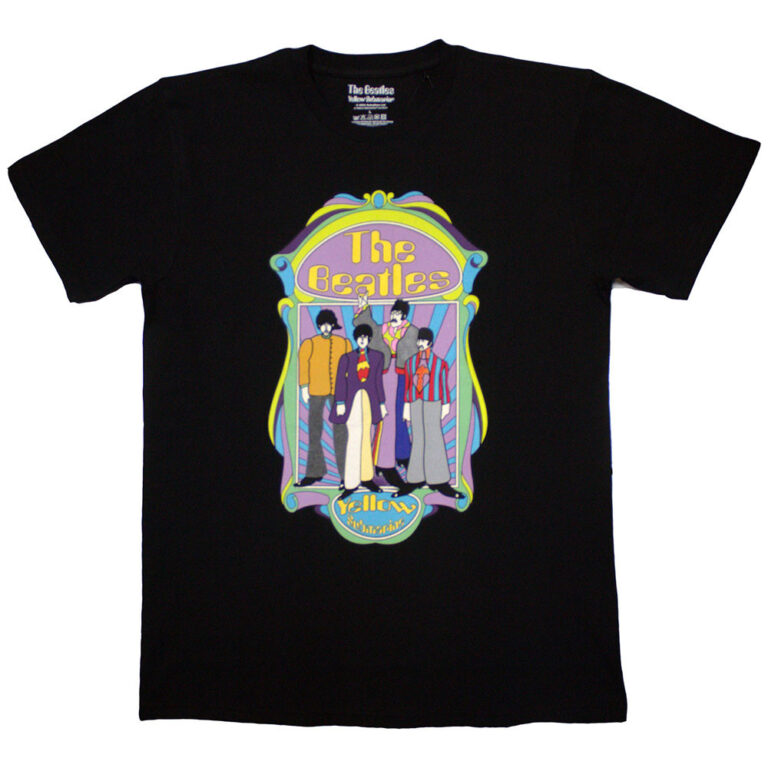 The Beatles Yellow Submarine Sub Band Frame v2 Black T-Shirt