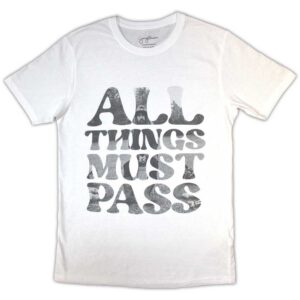 George Harrison All Things Must Pass Text Infill White T-Shirt