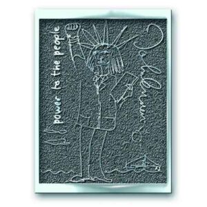 John Lennon Power To The People HiChrome Pin Badge