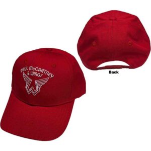 Paul McCartney Wings Logo Red & Black Baseball Cap