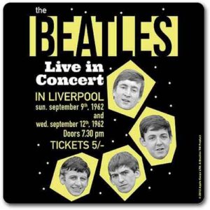 The Beatles 1962 Live in Concert Single Cork Coaster