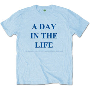 The Beatles A Day in the Life Light Blue Back Print T-Shirt