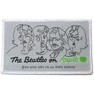 The Beatles Beatles On Apple Black On White Patch
