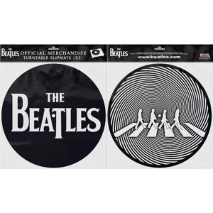 The Beatles Drop T Logo & Crossing Silhouette Turntable Slipmat Set