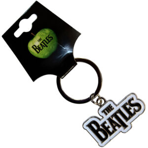 The Beatles Drop T Logo Black Keychain